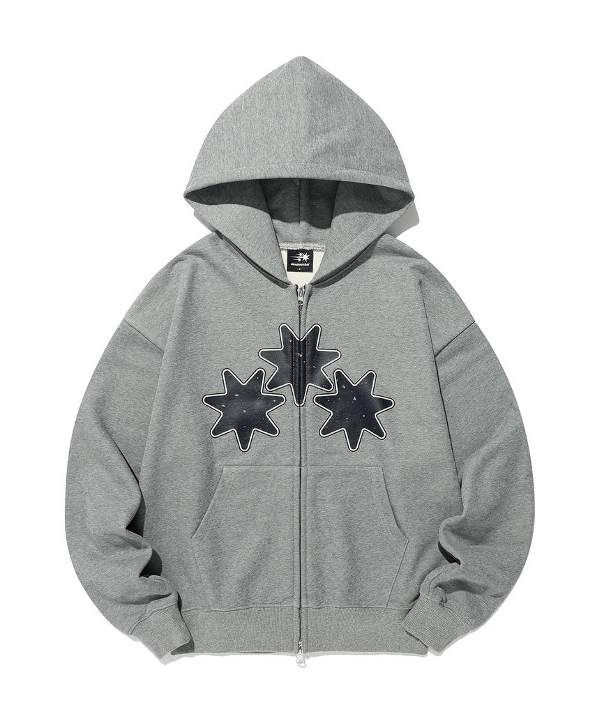Niceghostclub Religious Symbols Hoodie Zip Up_Grey(Ng2Gsum480A)
