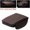 PU Leather Car Armrest Cushion Cover Center Console Box Pad Protect & Pocket Kit