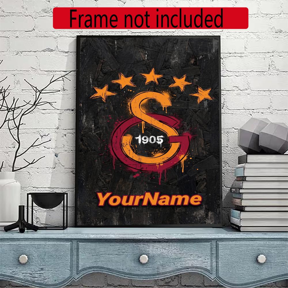 Galatasaray Customize Your Name Diamond Painting Round Diamond Rhinestones Mosaic Diamond Embroidery Wall Paintings Rhinestones Gift Frameless