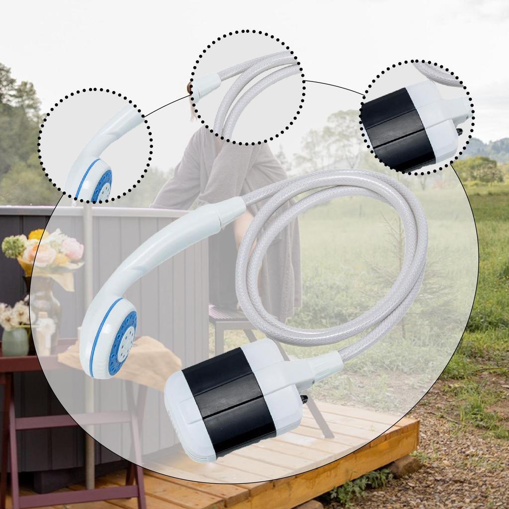 Tragbare Dusche Elektrische Duschen Pumpe Multifunktion Kompakt Praktisch Camp mit Duschkopf