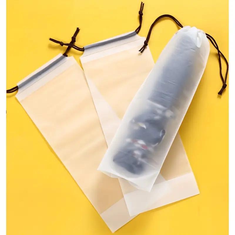 Umbrella Storage Bag Portable Transparent Waterproof Reusable Drawstring Bag Home Storage Organizer Umbrella Accessories