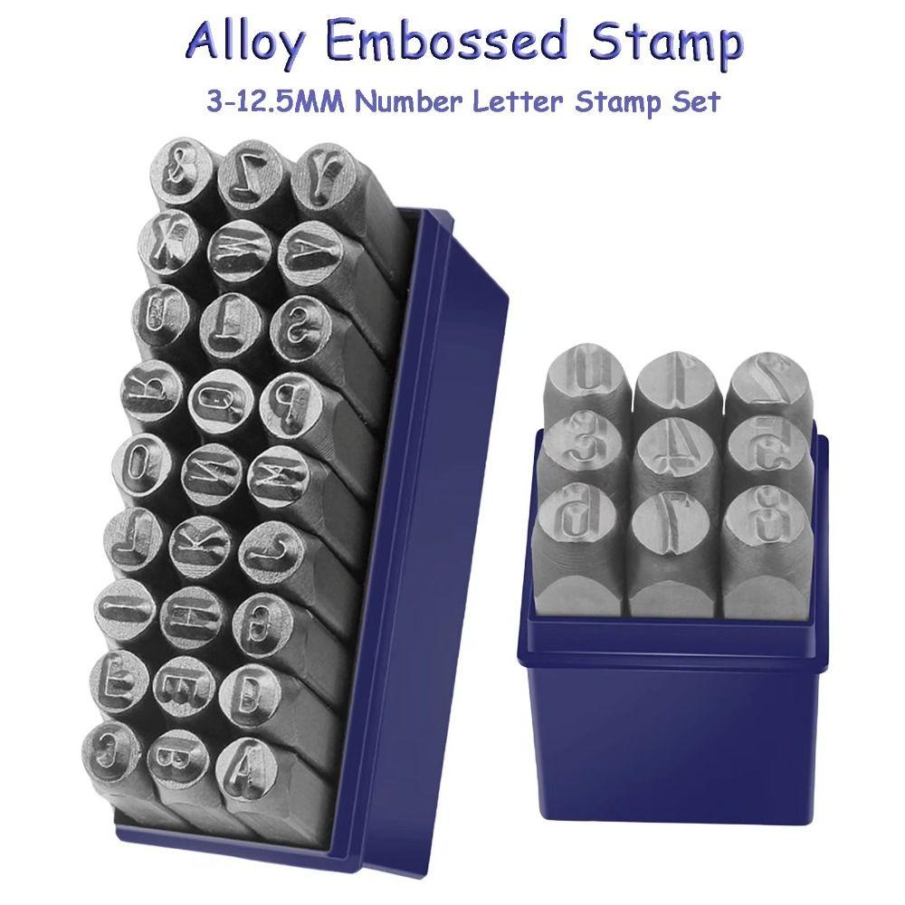 3-12.5 Mm Number Stamp With Plastic Case Metal Punch Stamping Tools Embossing Tools  Metal Working