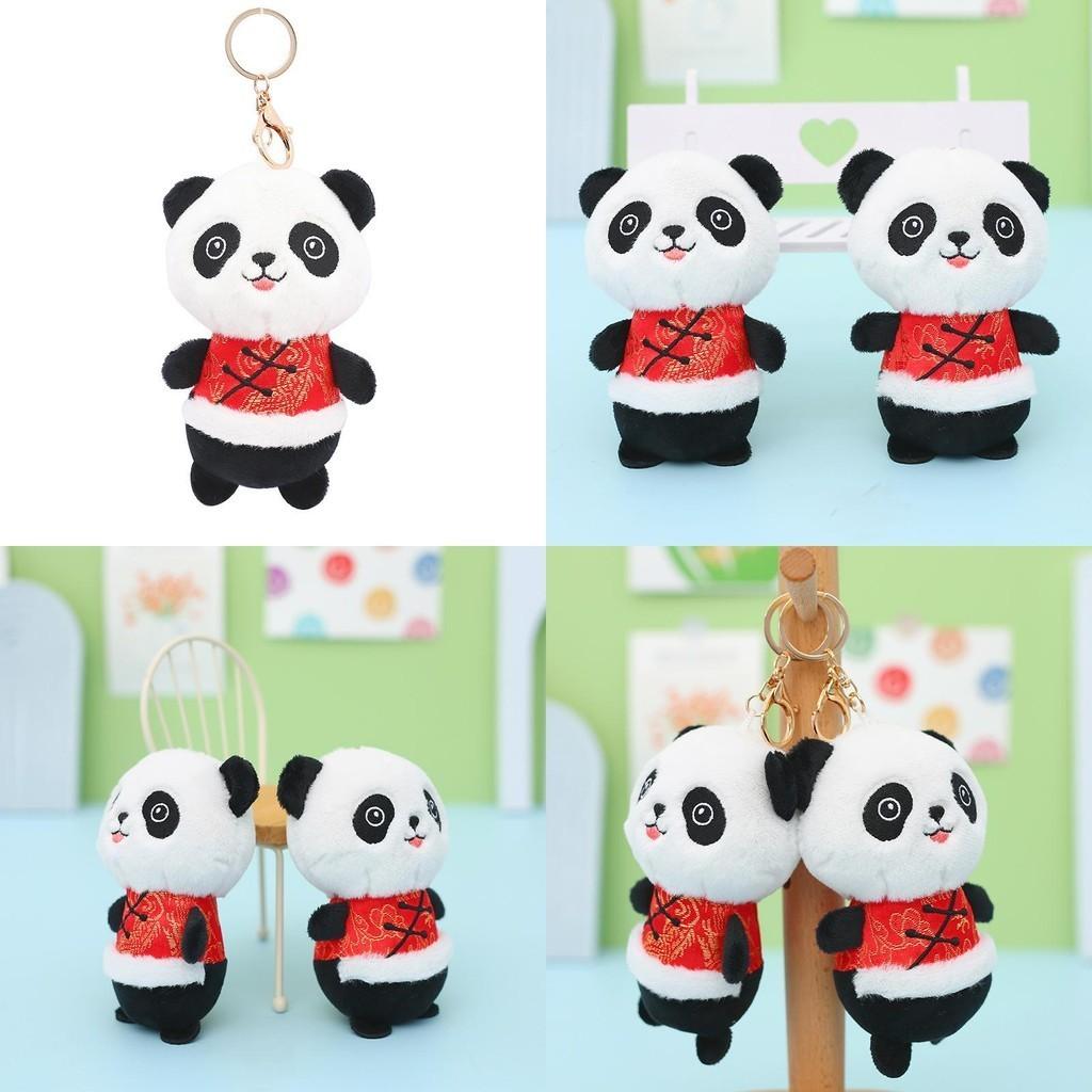 Cute Cartoon Panda Plush Keychain For Bags And Backpacks 12cm Soft Toy