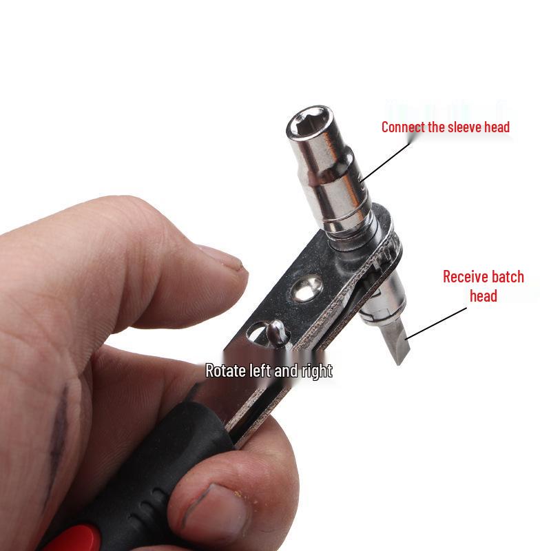 1/4" Multifunction Mini Ratchet Wrench Set - Forward/Reverse Torque Socket & Screwdriver