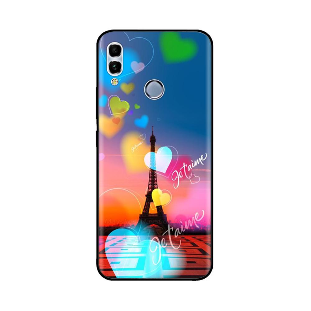 For Huawei P Smart 2019 6.21" Soft Black Silicone Phone Back Cover Case For Huawei P Smart 2019 POT-LX1 POT-LX3 POT LX1 Case Bag