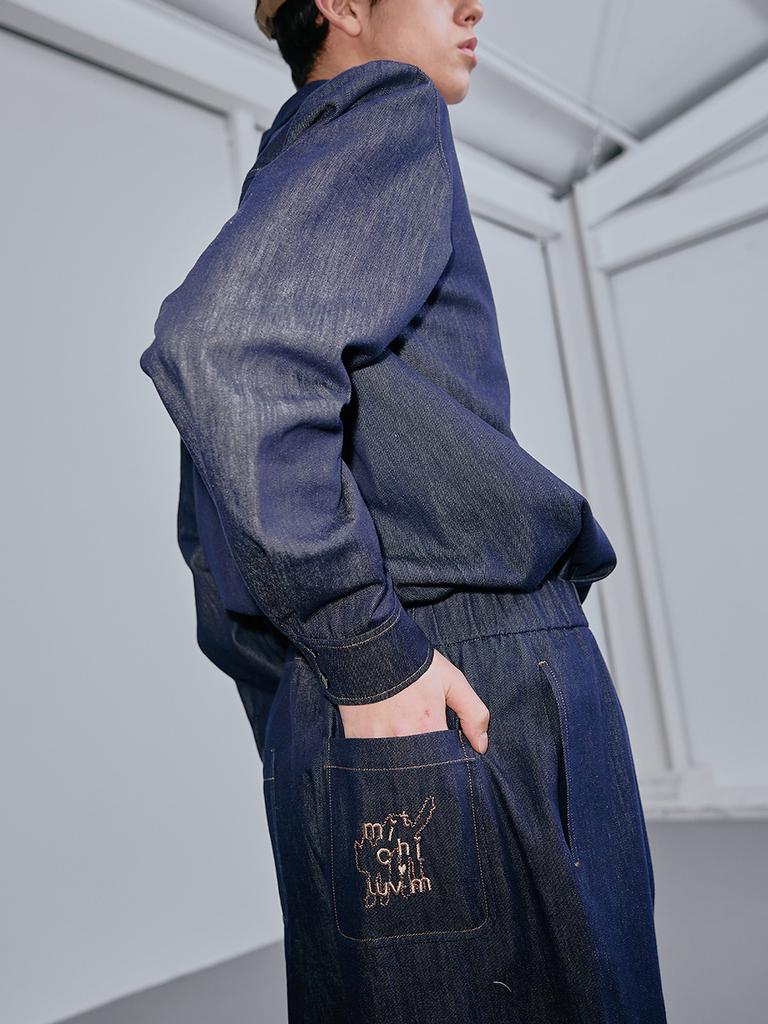 LUVM Wide Long Pants For Men_Navy