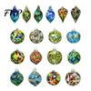 Colorful Holiday Tree Decorations Hand Blown Glass Ball Ornament, Christmas Hanging Decoration Decorative Spheres for Tree, Window, Patio, Garden,