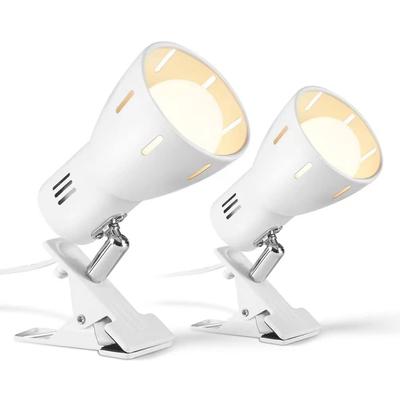 E26 Clip-on Spotlight, Stylish Clip-on LED Bulb, 60W, with Intermediate Switch, 350° Rotation, for Indoor Lighting (2 Pieces)