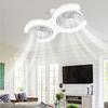 Silent Ceiling Fan Light Remote Control Adjustable Angle LED Fan Light Dimmable Light LED Light Source Double Head Fan Light