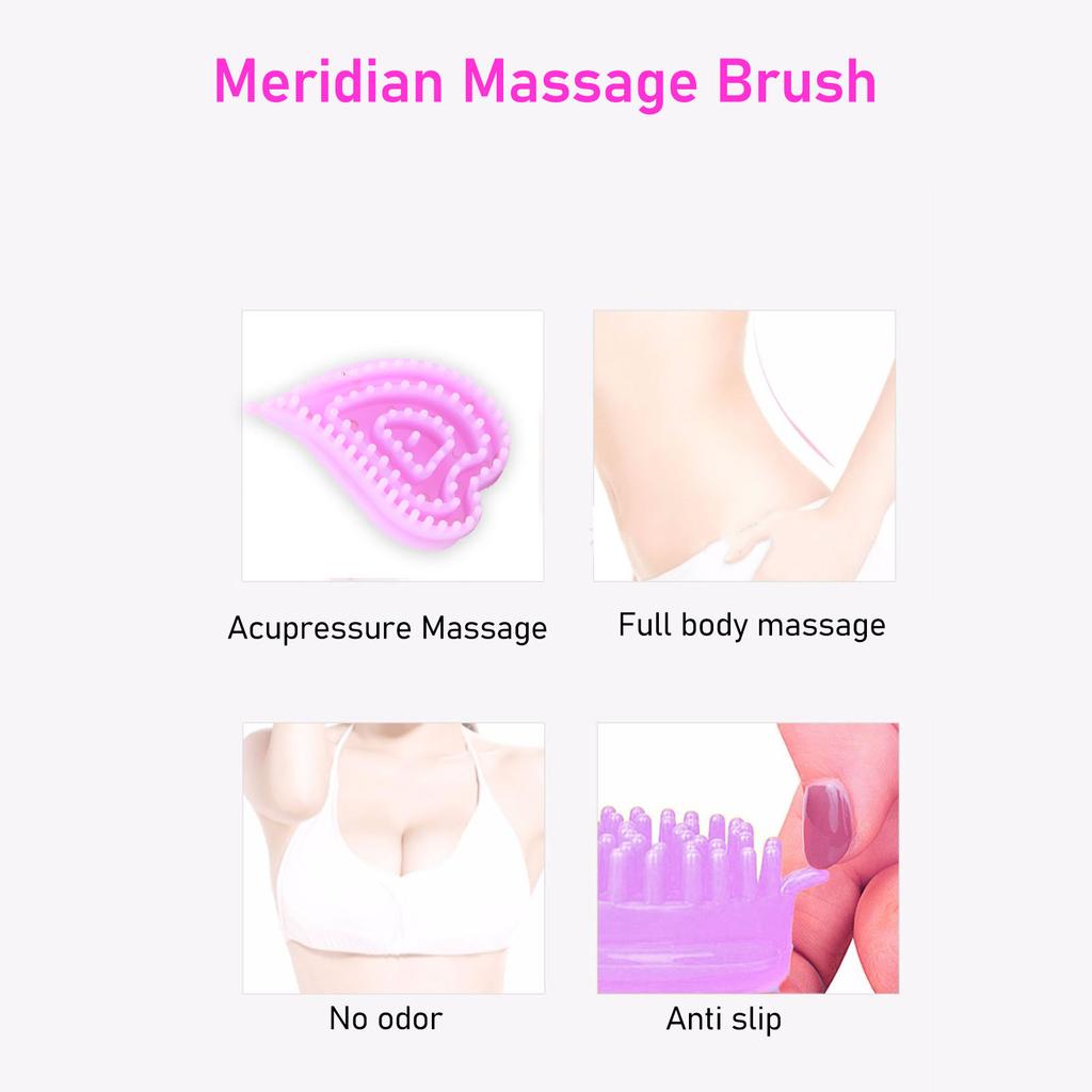 Body Meridian Massage Brush Dissolving Nodules Lymphatic Drainage Silicone Breast Slimming Brush