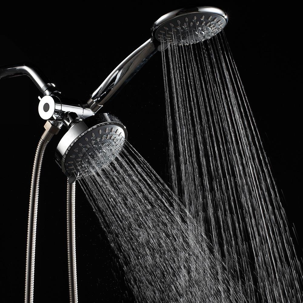Bathroom American Style Concealed Bracket Arm Three-Way Diverter Socket Multi-Functional Ceiling Shower Set Handheld Shower Head (as the picture,ABS Plastic)