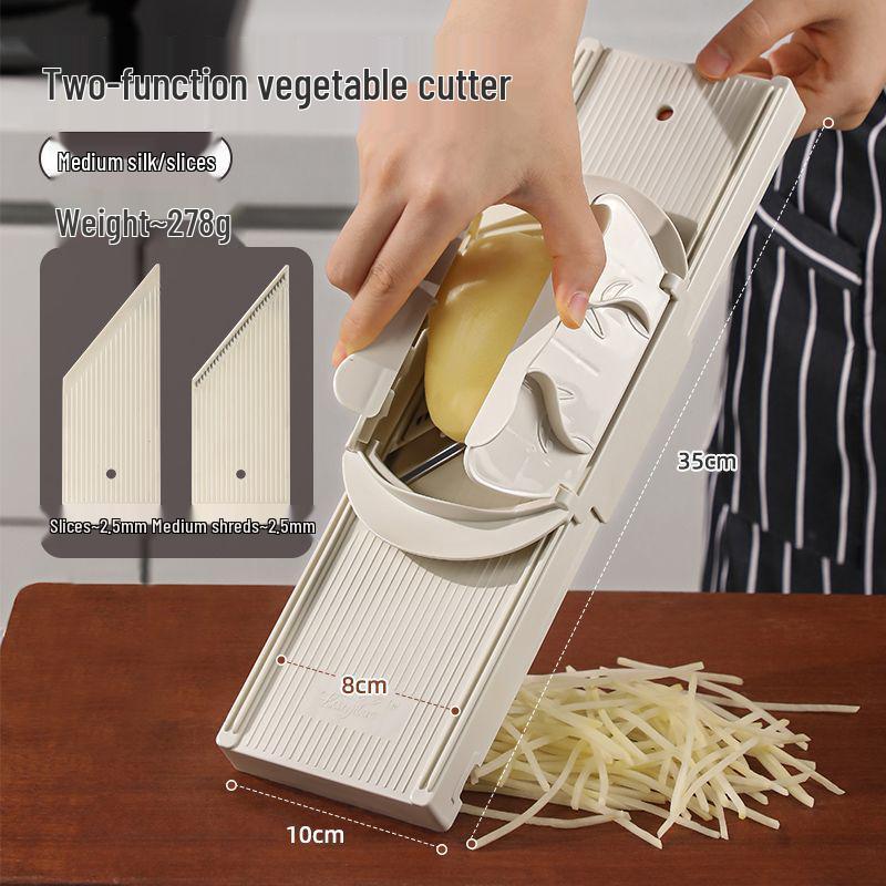 Commercial Potato Slicer & Shredder with Hand Guard for Restaurants