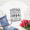 Vintage 1944 T-shirt | 80th Birthday Shirt | 1944 Birthday Unisex T-shirt