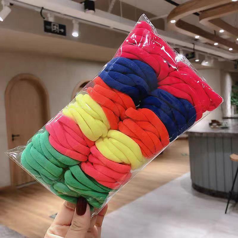100 Stück/Set 1,57 Zoll Nylon Weiche Elastische Haargummis für Frauen Mädchen Pferdeschwanzhalter Haargummi Gummibänder Scrunchies Haaraccessoires