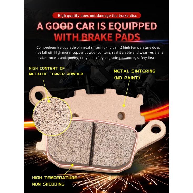 Mrrangt Motorcycle Metal sintering brake pad fit for KAWASAKI ER6N ER6F Z650 NINJA650 2006-2016 NINJA 650 2017-2020