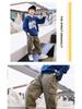 Boys' 2025 Punk Style Cargo Pants for Spring/Autumn - Junior High Student Long Pants