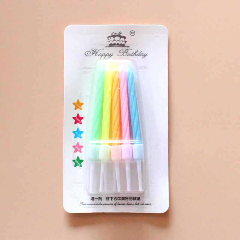 Small Candle Thread Candle Colorful Candle Private Cake Supplies Candle Small Suction Card Thread Candle
