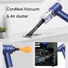 2in1 Auto kabloser Staubsauger Tragbar Hohe Leistung Mehrere Bürstenköpfe Ladestation Typ-C mit Hand-Haushaltsstaubsauger