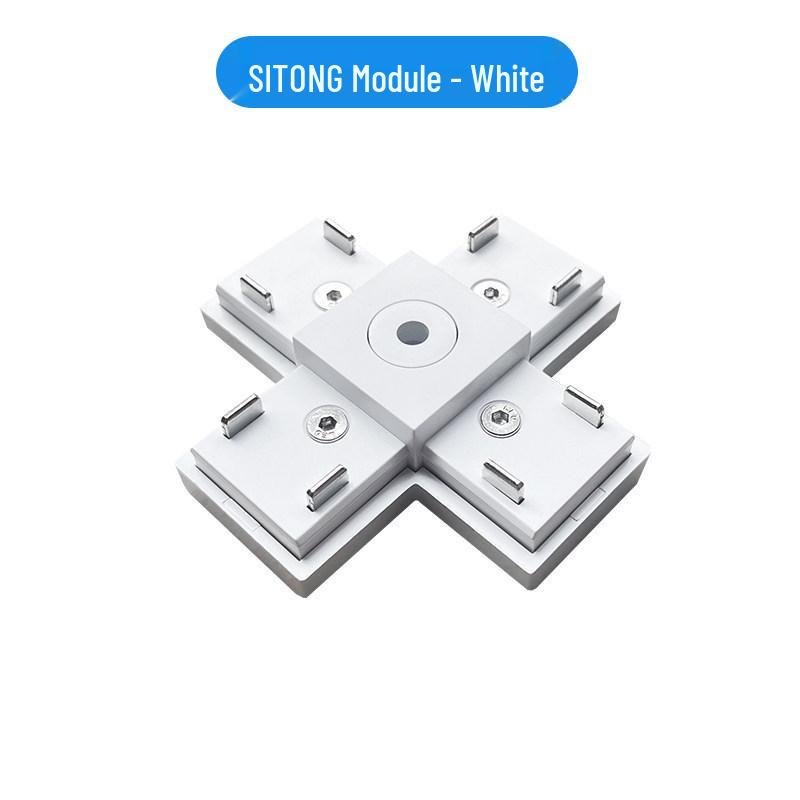 Smart Thin Surface-Mount Track Light for Living Room - No Main Light, Dimming, Adjustable Color Temperature, Magnetic Lamp