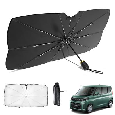 Mitsubishi eK Space 2nd Generation Car Umbrella Type Folding Sun Shade with 10 Ribs,