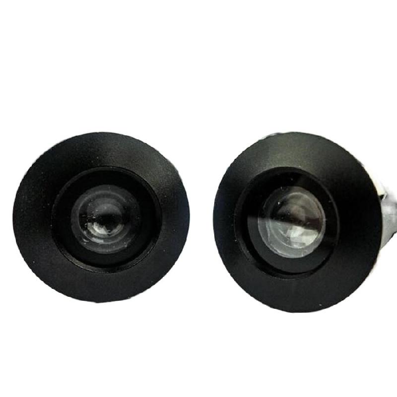 Neue 2 Stück LED Auto Begrüßungsleuchten Aluminiumgehäuse Licht Schwarz Universal