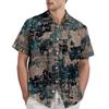 Retro Bohemian Print - Men's Casual Short Sleeved Shirt