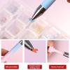 Gradient Point Drill Wax Stick with Self-Adhesive Rotating Nail Art Tool, Portable Dotting Pen for Nail Salon Use Nail Art Pen