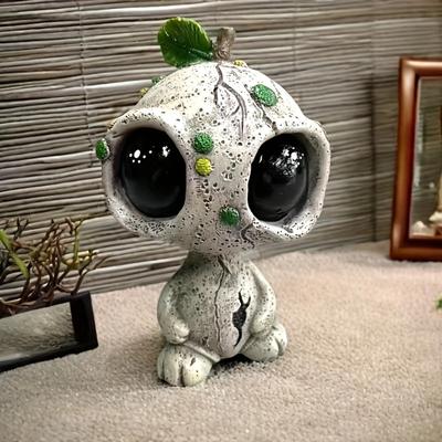 Verspielte Großaugen Bioharz Skulptur - Kunst Garten- und Heimdeko, Perfekt für Thanksgiving oder Geschenke