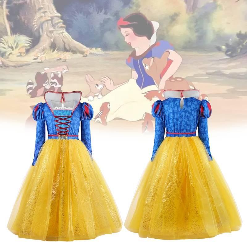 Cosplay Schneewittchen Kinder Prinzessinnenkleid Tüll-Details Puffärmel Partys