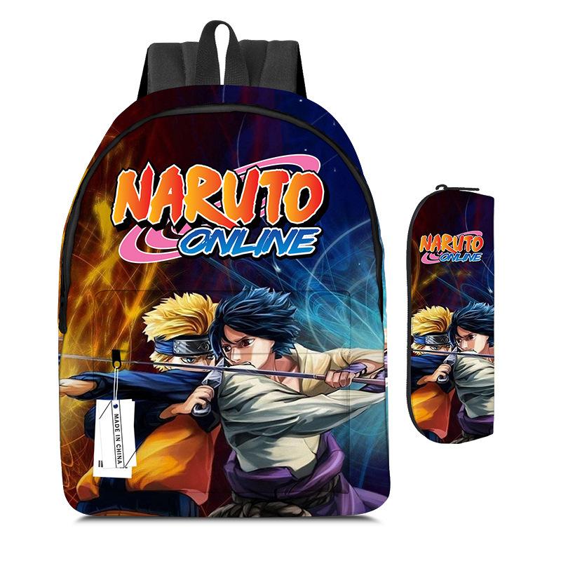 Naruto Backpack Naruto Two-Piece Set Elementary And Secondary School School Bag Children'S Backpack