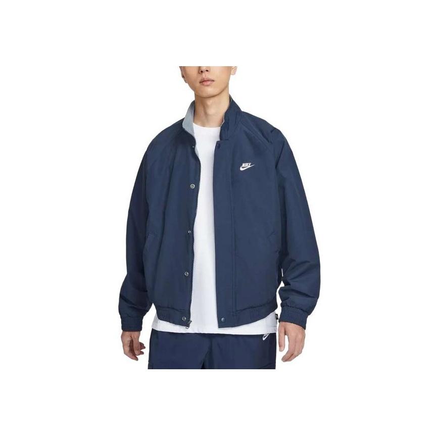 Nike Club Polokragen Sportlich Lässig Lockere Jacke Herrenjacke Blau FZ0657451