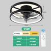 Modern Simple Ceiling Fan Light LED Remote Control Dimmable Silent Ceiling Fan with Light Home Kitchen Lighting Fixtures