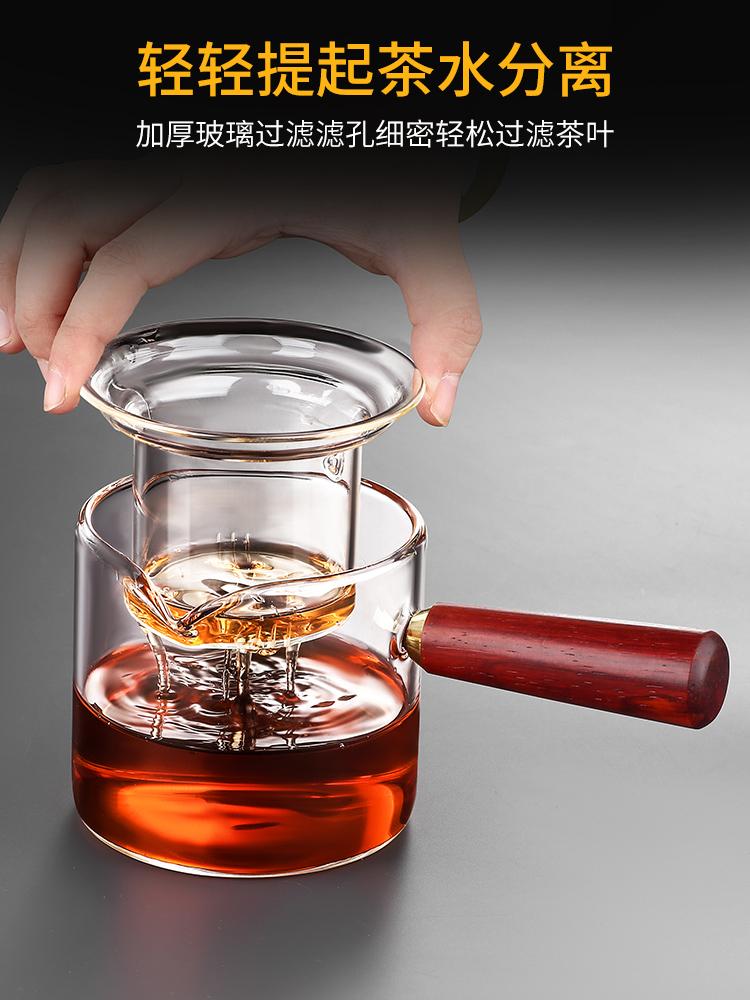 Ceainic de sticlă rezistent la temperaturi ridicate, cu conținut ridicat de siliciu și bor, pentru gătit acasă, poate fi încălzit, set de ceai în jurul aragazului, gătiți ceai