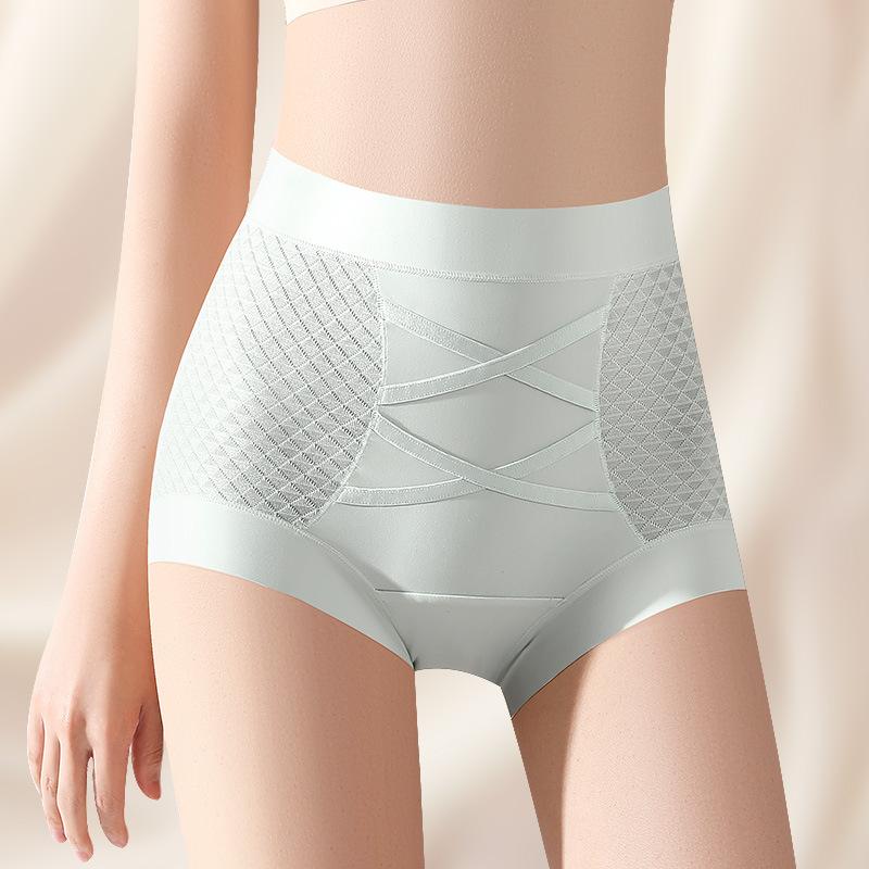 Ladies Spring and Autumn Simple and Comfortable Cotton Crotch Antibacterial Belly Lift Hip Breathable High Waist Briefs