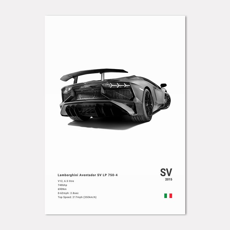 Famous Cars LP 640 Canvas Wall Art Print Poster Aventador URUS VENENO Decoration Mural Modern Home Decor Birthday Gift Unframed