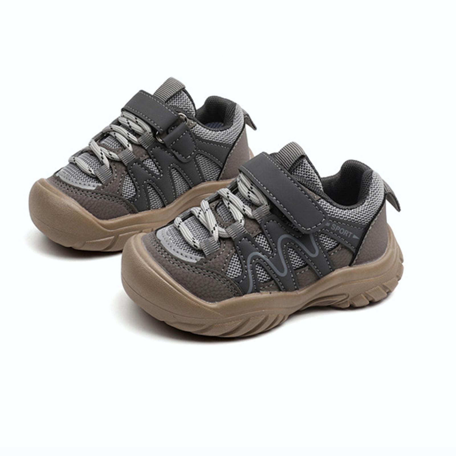 Kids Soft Sole Athletic Sneakers for Boys and Girls Durable Lightweight Casual Running Shoes with Hook and Loop Closure Breathable Design 22