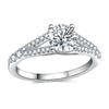 Lindon Classic Copper Alloy Zircon Ring Ladies Jewelry Wedding Promise Party Gift