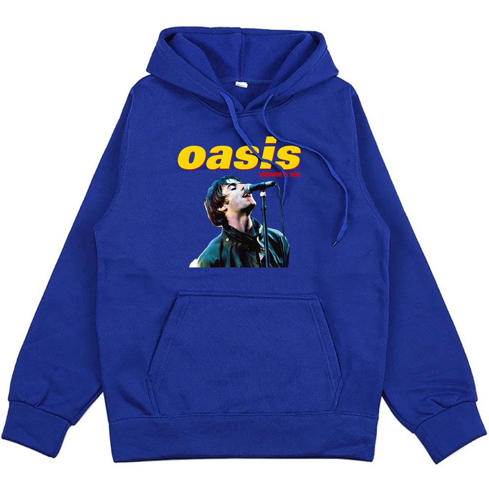 Knebworth Hoodies Oasis-s Band Heavy Mental Sweatshirts Moletom Winter Long Sleeve Men/Women Pullovers Hooded
