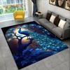 3D Exquisite Peacock Animal Area Rug,Carpet Rug for Home Living Room Bedroom Sofa Doormat Kitchen Decoration,Non-slip Floor Mats