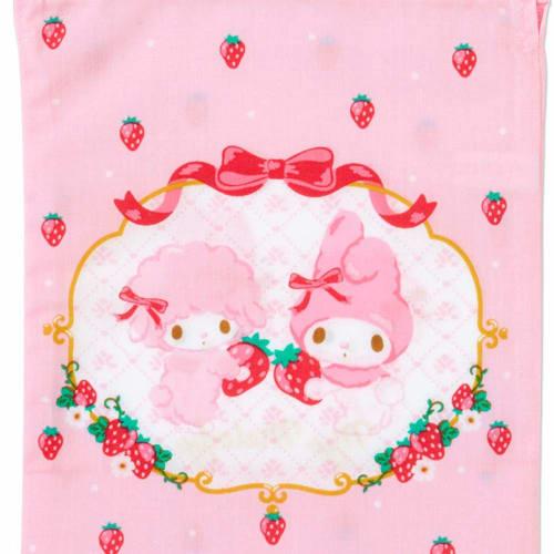 Sanrio My Melody Gusseted Drawstring Bag S (Strawberry) 733938