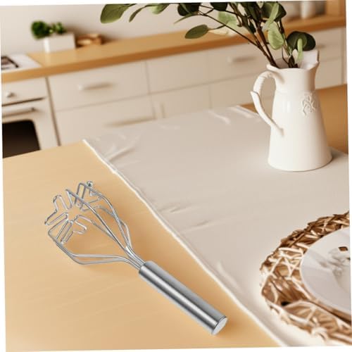 2-Piece Stainless Steel Manual Crusher, Kitchen Multi-Function Masher for Avocado Potato Meat Beans, Ergonomic Design