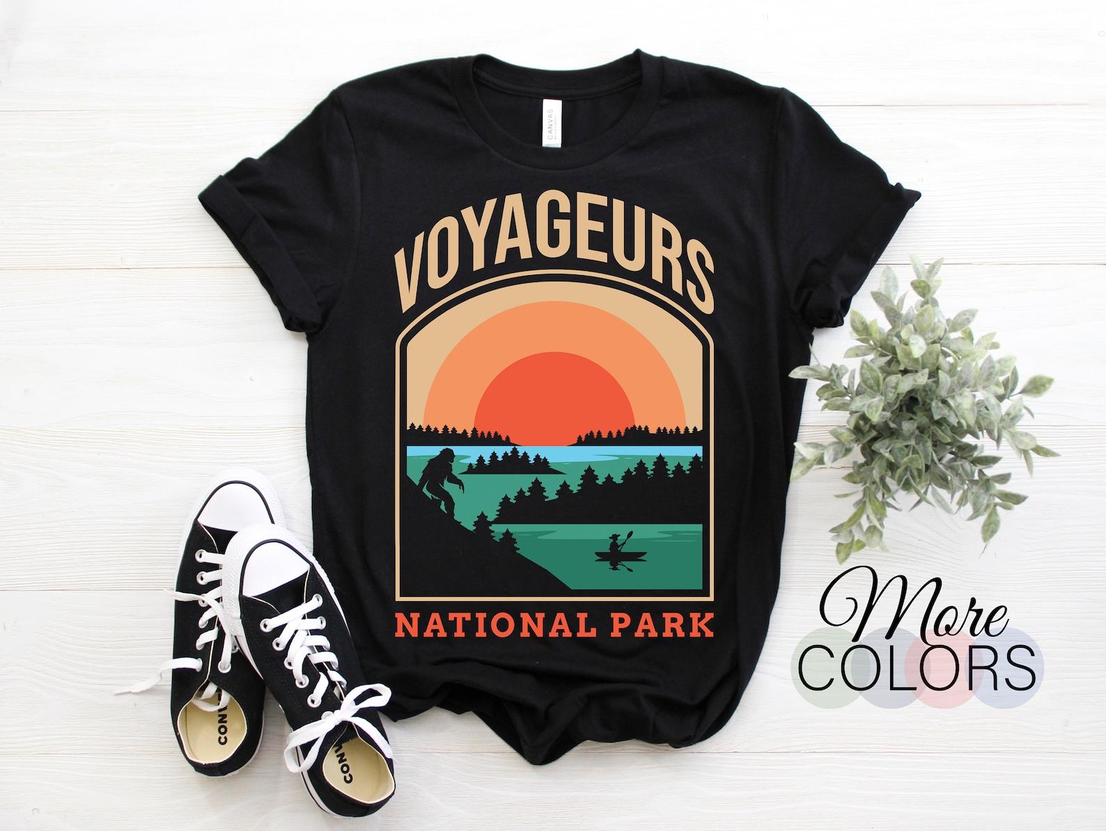 Voyageurs National Park US Vintage T-Shirt, USA Minnesota Parks Lover Gifts, Adventure Outdoors, Camping Hiking Travel Souvenirs Present, 100