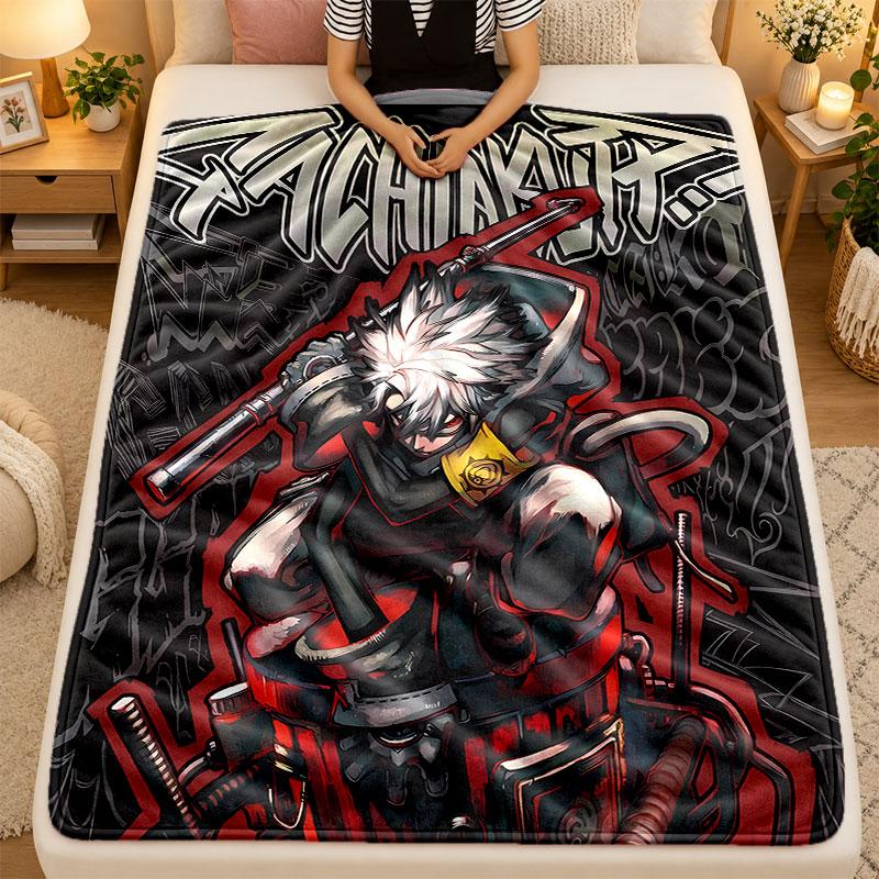 Flannel BlanketGachiakuta Warm Soft Throw Blanket for Indoor Sofa Bed Living Room Use