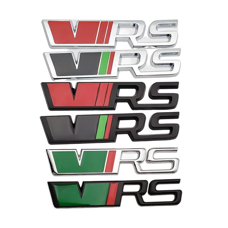 3D Metal Silver Black VRS Logo Emblem Car Mudguard Badge Trunk Decal for Skoda Fabia Kodiaq MK2 MK3 A7 A5 Sticker
