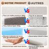 Folding Mattress, 3-Part, 140 x 190 x 15 cm, Gel Memory Foam Guest Mattress, White