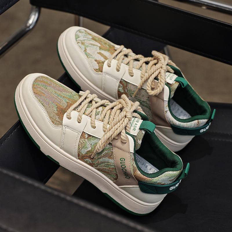 Nové Pánské Klasické Módní Nízké Tenisky na Skateboarding s Tlustou Podrážkou Pohodlné Měkké Podrážky Basketbalové Tenisky