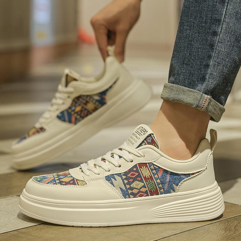 Men's Board Shoes Four Season Casual Soft Sole Height Increasing Anti Slip Versatile Commuting Outdoor Casual Shoes Zapatillas