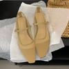 Fashion SUOJIALUN 2025 Autumn Women Red Flat Shoes Fashion Mesh Square Toe Shallow  Mary Jane BalletShoes Outdoor Soft Dress Single Shoe