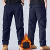 Winter Men'S Thick Velvet Warm Work Pants Casual Pants Loose Straight Tube Multi Pocket Pure Cotton Wear-Resistant Work Pants