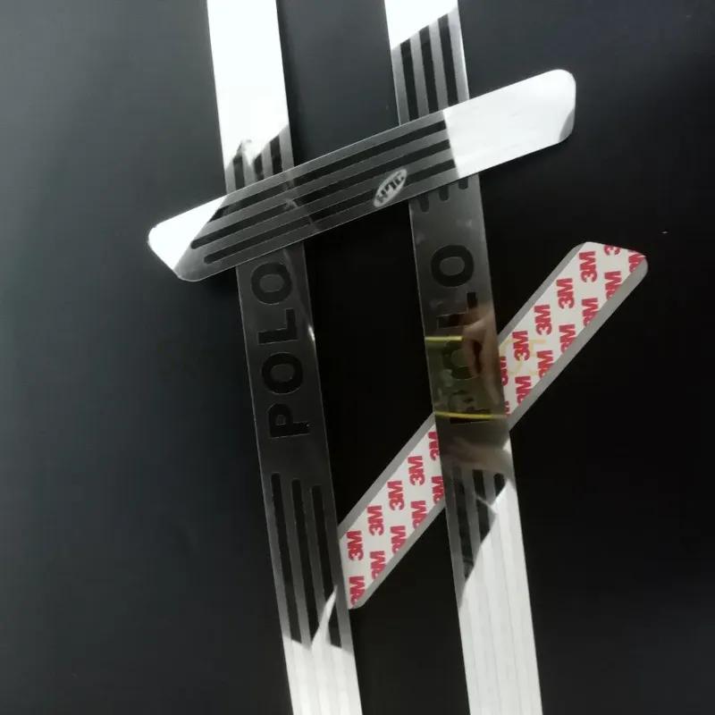 Stainless Steel Scuff Plate Door Sill Trim Car Accessories For Volkswagen VW POLO 2010 2011 2012 2013 2014 2015 2018